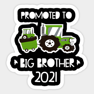 Promoted to Big brother tractor announcing pregnancy 2021 Sticker